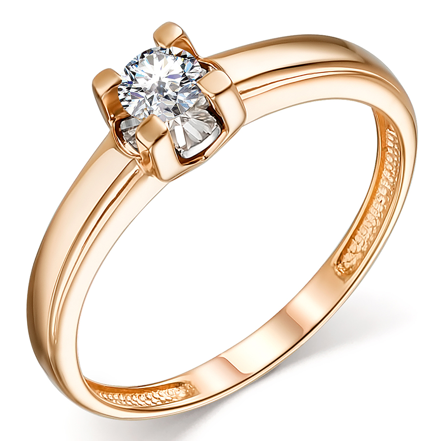 Кольцо, золото, бриллиант, 14000-100